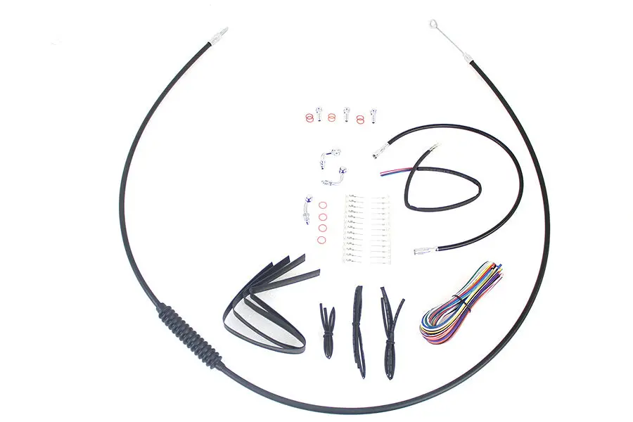12 Inch-14 Inch Handlebar Cable And Brake Line Kit - V-Twin Mfg. 1