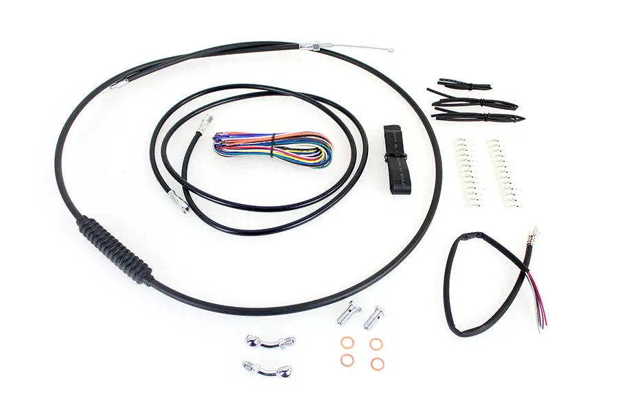 12 Inch-14 Inch Handlebar Cable And Brake Line Kit - V-Twin Mfg. 1