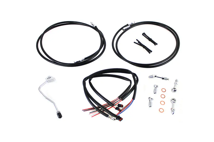 12 Inch-14 Inch Handlebar Cable And Brake Line Kit - V-Twin Mfg. 1