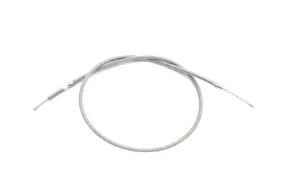 53.31 Inch Braided Stainless Steel Clutch Cable - V-Twin Mfg. 1