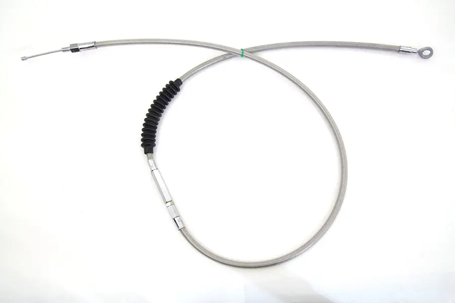 60.63 Inch Braided Stainless Steel Clutch Cable - V-Twin Mfg. 1