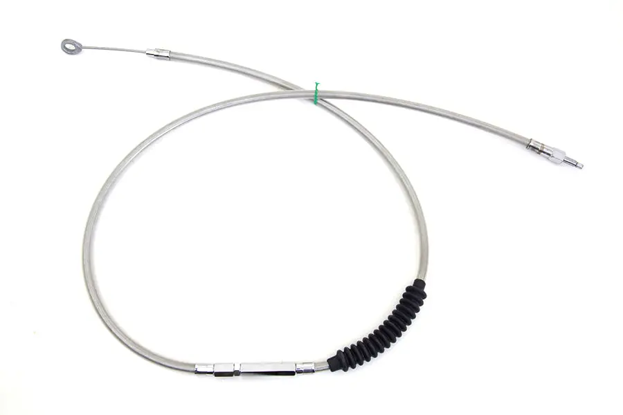 60.69 Inch Braided Stainless Steel Clutch Cable - V-Twin Mfg. 1