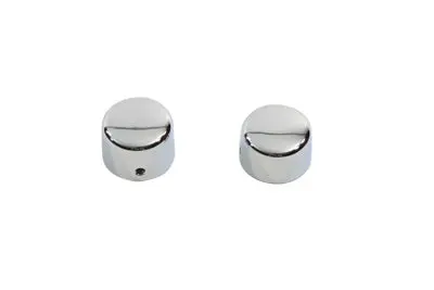 Chrome Front Axle Cap Cover Set Cap Style - V-Twin Mfg. 1