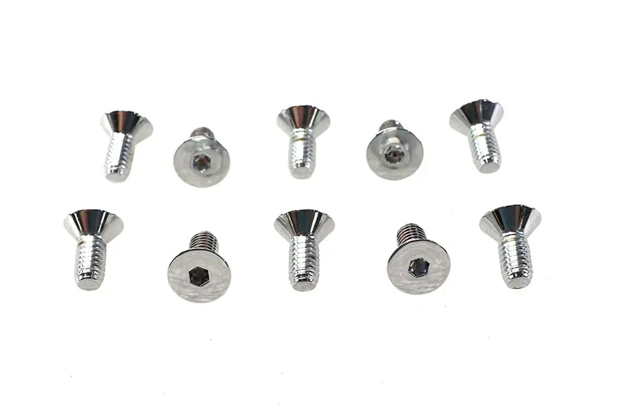 Allen Flat Head Screws Chrome 5/16 Inch X 3/4 Inch - V-Twin Mfg. 1