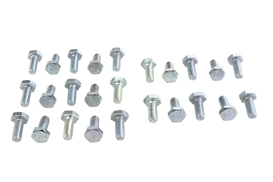 Hex Cap Bolts Zinc 1/4 Inch X 5/8 Inch - V-Twin Mfg. 1