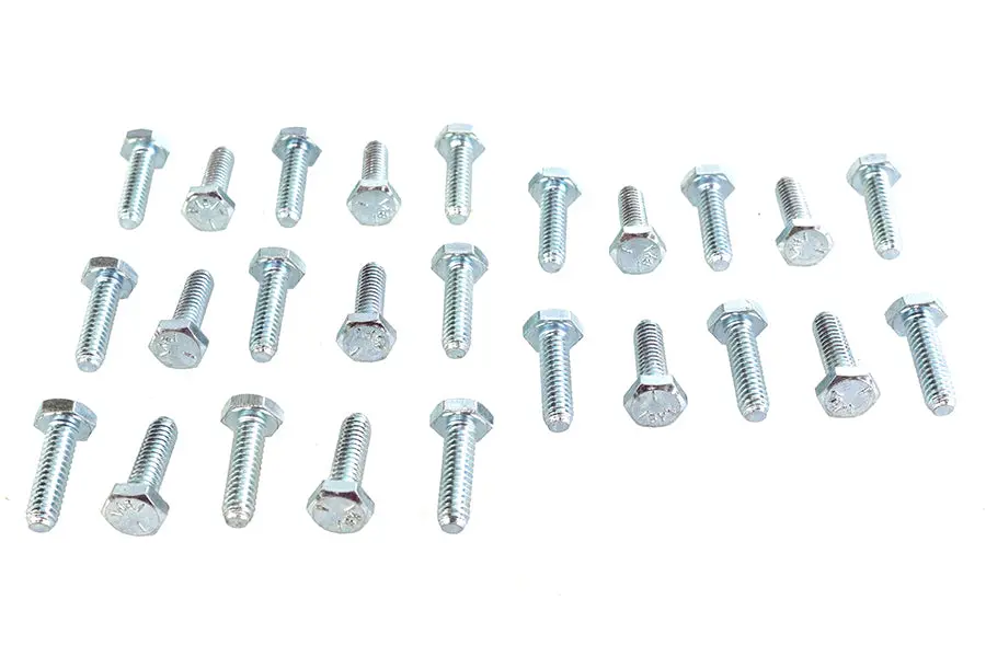 Hex Cap Bolts Zinc 1/4 Inch X 7/8 Inch - V-Twin Mfg. 1