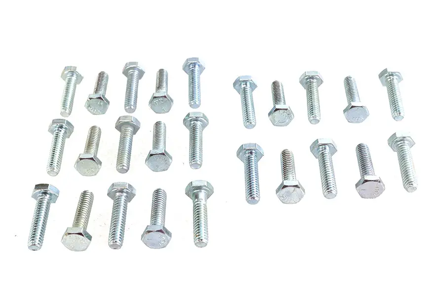 Hex Cap Bolts Zinc 1/4 Inch-20 X 1 Inch - V-Twin Mfg. 1