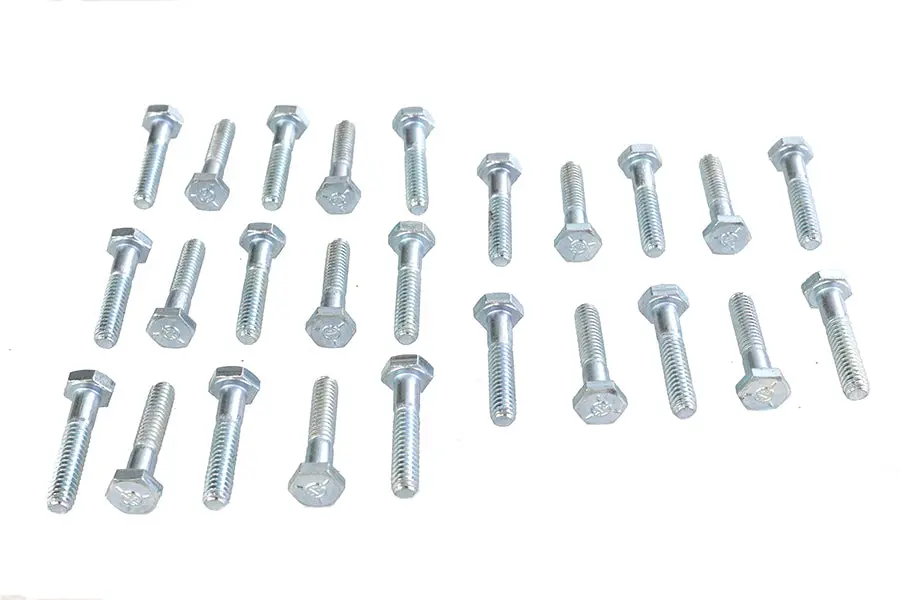 Hex Cap Bolts Zinc 1/4 Inch X 1-1/4 Inch - V-Twin Mfg. 1