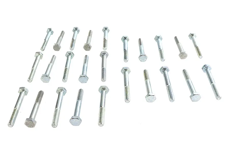 Hex Cap Bolts Zinc 1/4 Inch X 2 Inch - V-Twin Mfg. 1
