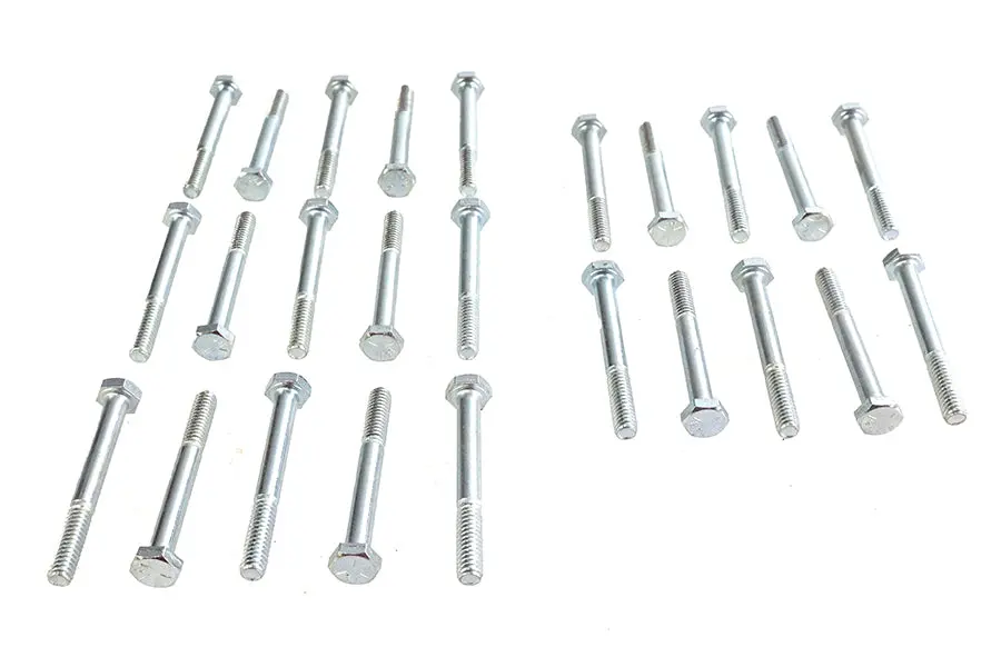 Hex Cap Bolts Zinc 1/4 Inch X 2-1/4 Inch - V-Twin Mfg. 1