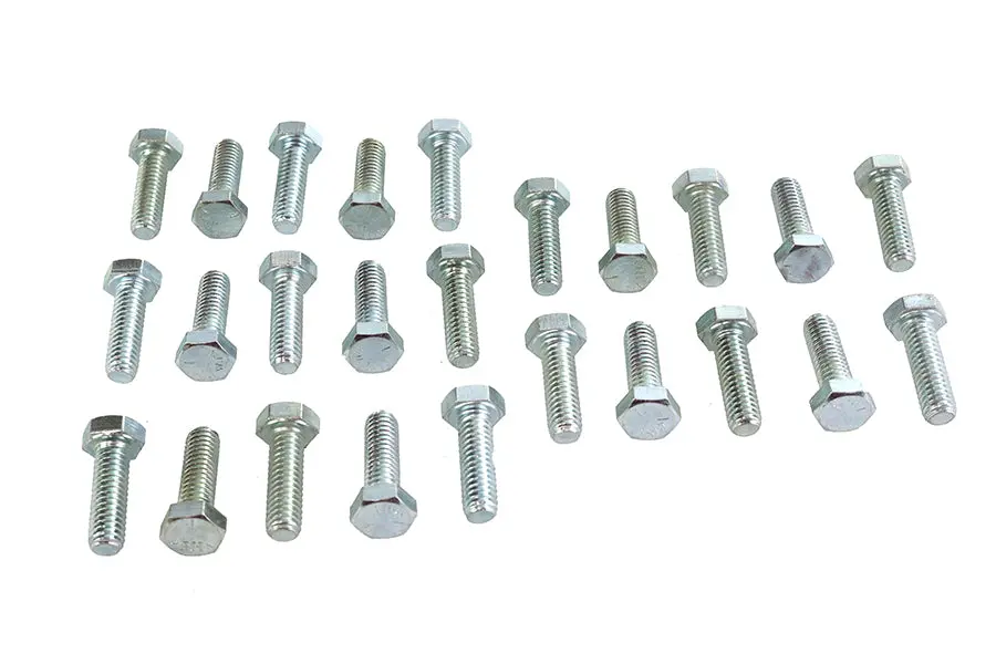 Hex Cap Bolts Zinc 5/16 Inch X 1 Inch - V-Twin Mfg. 1