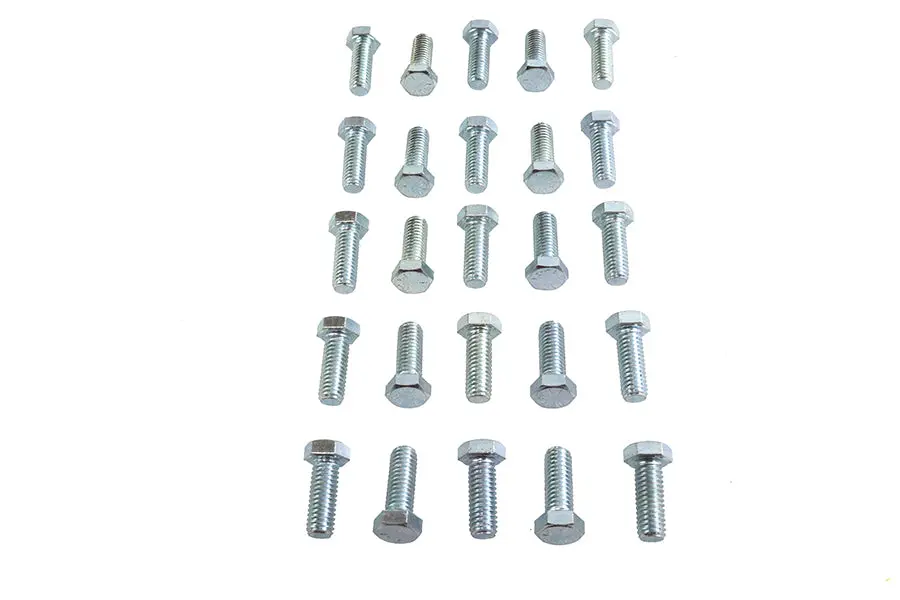 Hex Cap Bolts Zinc 3/8 Inch X 1 Inch - V-Twin Mfg. 1