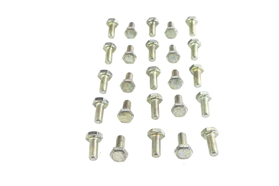 Hex Cap Bolts Zinc 1/4 Inch X 5/8 Inch - V-Twin Mfg. 1