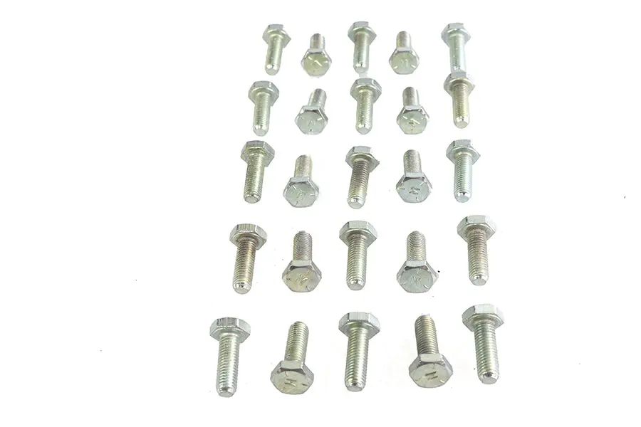 Hex Cap Bolts Zinc 1/4 Inch X 3/4 Inch - V-Twin Mfg. 1