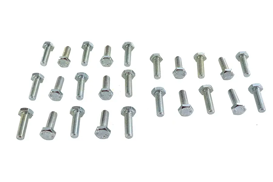 Hex Cap Bolts Zinc 1/4 Inch X 7/8 Inch - V-Twin Mfg. 1