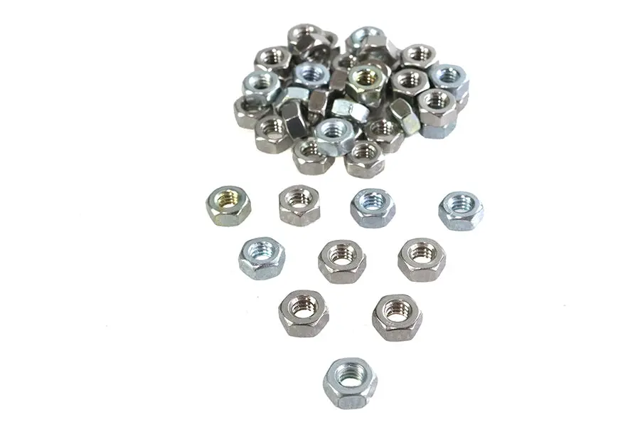 Zinc Hex Nuts 1/4 Inch-20 Standard - V-Twin Mfg. 1