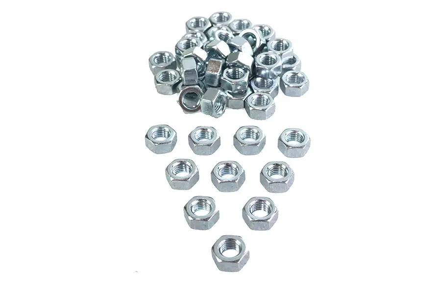 Zinc Hex Nuts 5/16 Inch-18 Nyloc - V-Twin Mfg. 1