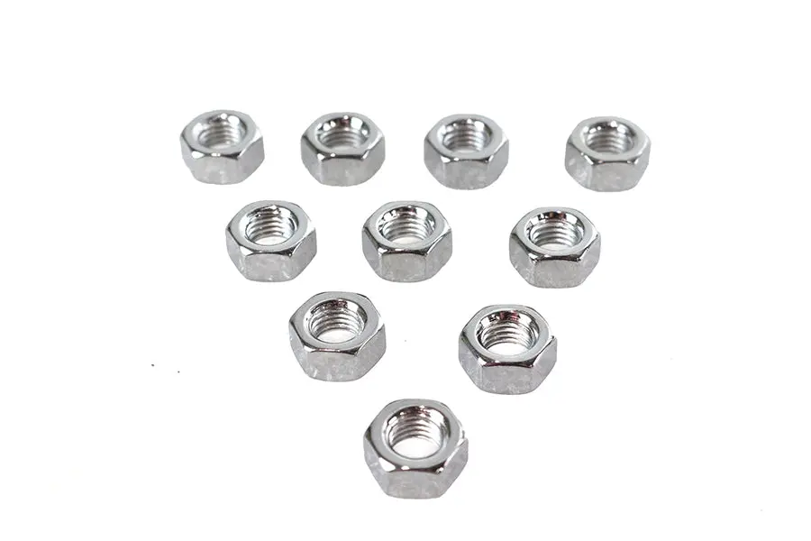 Chrome Hex Nuts 5/16 Inch-24 - V-Twin Mfg. 1