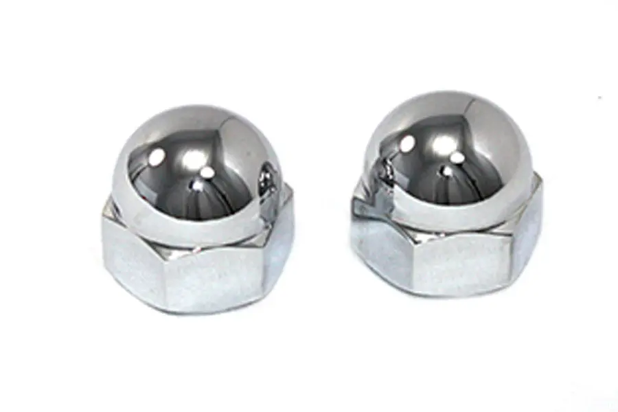Chrome Axle Nut Kit Acorn Style - V-Twin Mfg. 1
