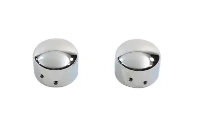 Chrome Front Axle Cap Cover Set Cap Style - V-Twin Mfg. 1