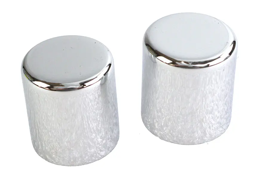 Large Magnetic Docking Points Cover Set Chrome - V-Twin Mfg. 1