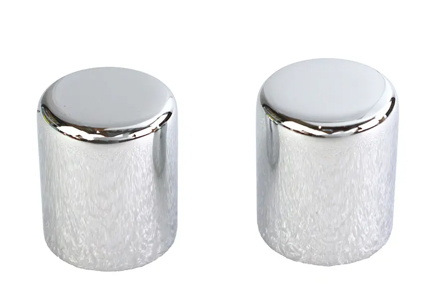 Small Magnetic Docking Points Cover Set Chrome - V-Twin Mfg. 1