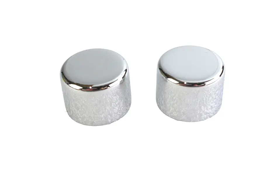 Short Magnetic Docking Points Cover Set Chrome - V-Twin Mfg. 1