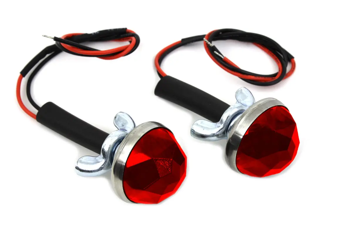 Red Led Reflector Set - V-Twin Mfg. 1