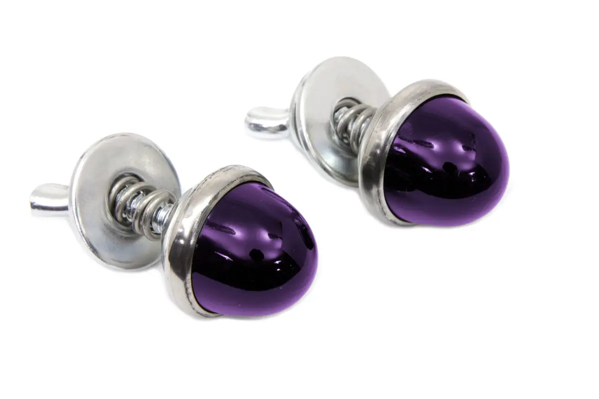 License Plate Reflector Set Purple - V-Twin Mfg. 1