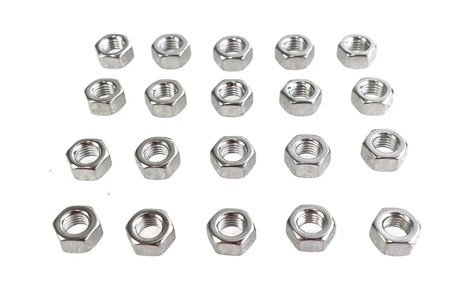 Chrome Hex Nuts 5/16 Inch-18 - V-Twin Mfg. 1
