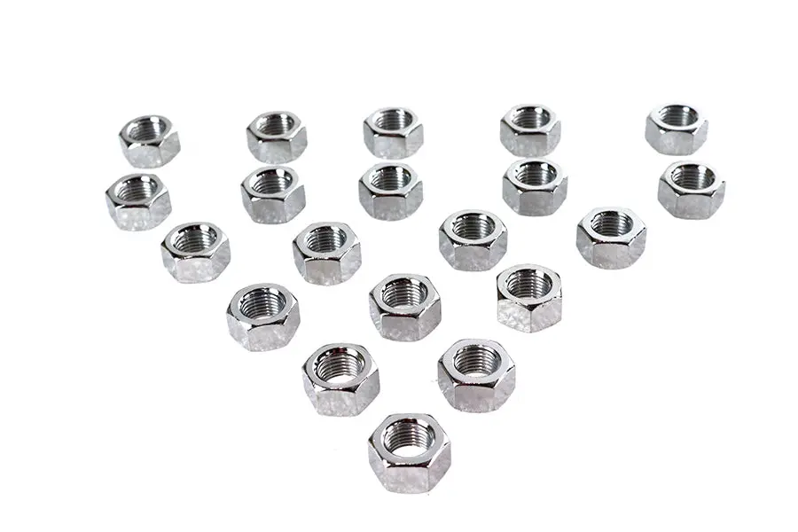 Chrome Hex Nuts 1/2 Inch-20 - V-Twin Mfg. 1