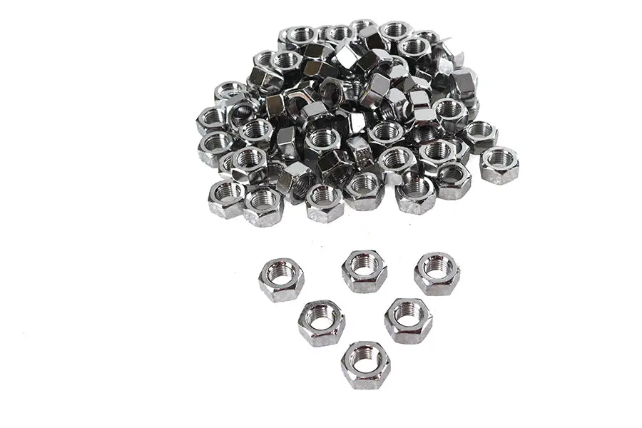 Chrome Hex Nuts 7/16 Inch-20 - V-Twin Mfg. 1