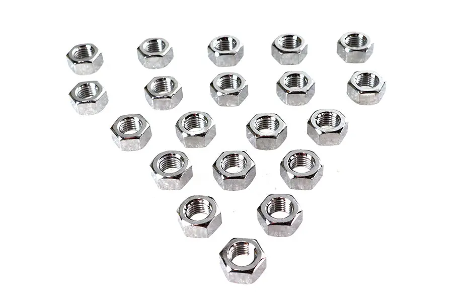 Chrome Hex Nuts 7/16 Inch-20 - V-Twin Mfg. 1