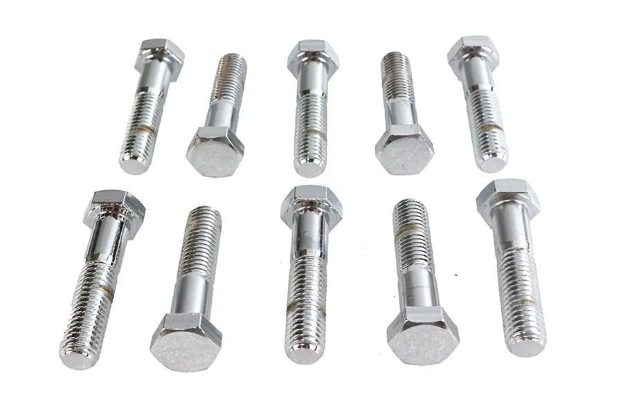 Hex Cap Bolts Chrome 1/2-13 X 2-1/4 Inch - V-Twin Mfg. 1