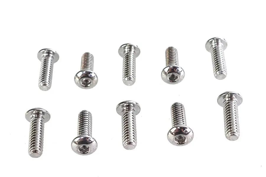 Allen Button Head Screws Chrome 1/4 Inch X 3/4 Inch - V-Twin Mfg. 1