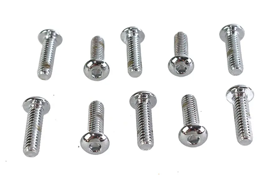 Allen Button Head Screws Chrome 1/4 Inch X 7/8 Inch - V-Twin Mfg. 1