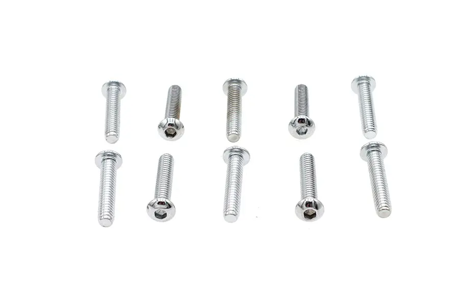 Allen Button Head Screws Chrome 1/4 Inch X 1-1/2 Inch - V-Twin Mfg. 1
