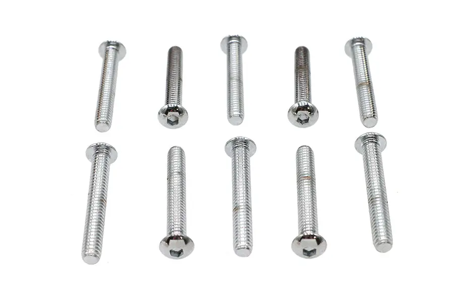 Allen Button Head Screws Chrome 1/4 Inch X 1-3/4 Inch - V-Twin Mfg. 1