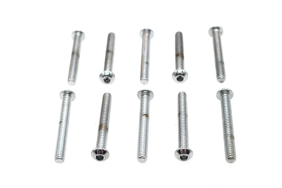 Allen Button Head Screws Chrome 1/4 Inch X 2 Inch - V-Twin Mfg. 1
