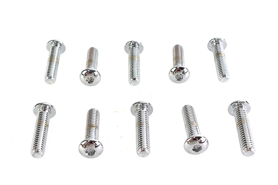 Allen Button Head Screws Chrome 5/16 Inch X 1-1/4 Inch - V-Twin Mfg. 1