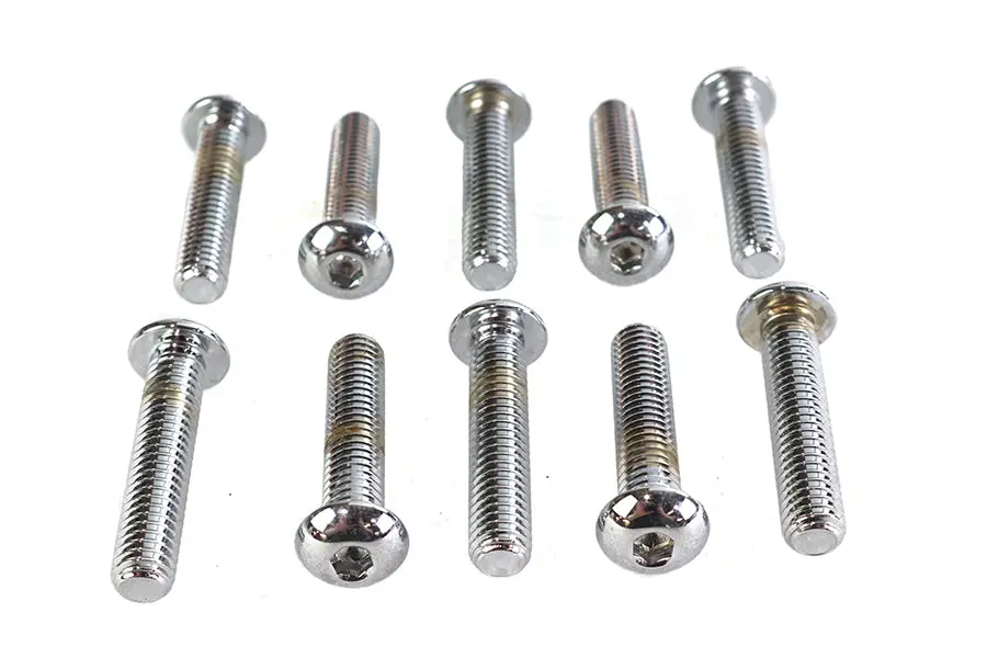 Allen Button Head Screws Chrome 3/8 Inch-16 X 1-3/4 Inch - V-Twin Mfg. 1