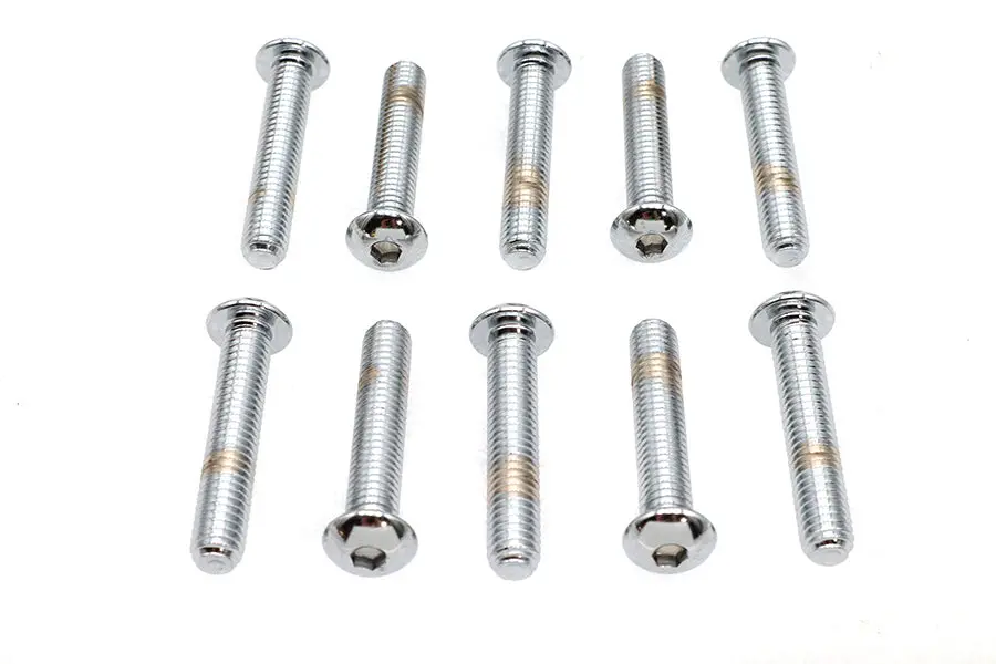 Allen Button Head Screws Chrome 3/8 Inch X 2 Inch - V-Twin Mfg. 1