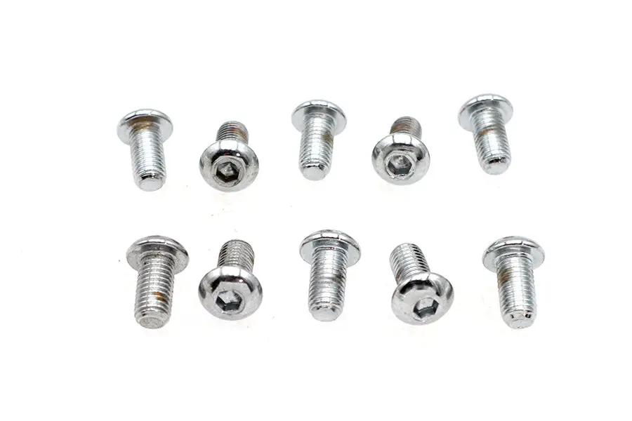 Allen Button Head Screws Chrome 1/4 Inch X 1/2 Inch - V-Twin Mfg. 1