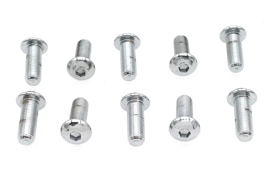 Allen Button Head Screws Chrome 3/8 Inch X 1 Inch - V-Twin Mfg. 1