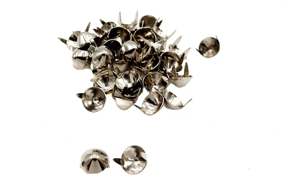 7/16 Inch Pointed Saddlebag Spot Bright Nickel - V-Twin Mfg. 1