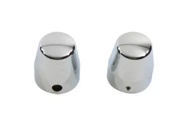 Chrome Rear Axle Caps Smooth Style - V-Twin Mfg. 1