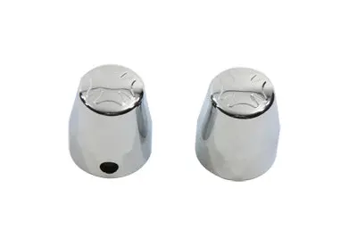 Chrome Rear Axle Nut Caps Maltese Style - V-Twin Mfg. 1