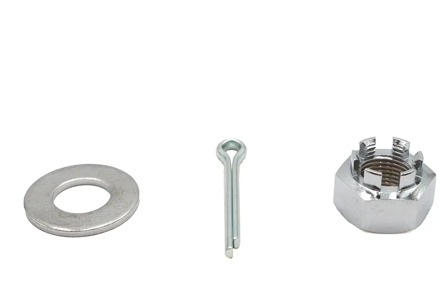 Chrome Axle Nut Kit Castle Style 5/8 - 18 Unf - V-Twin Mfg. 1