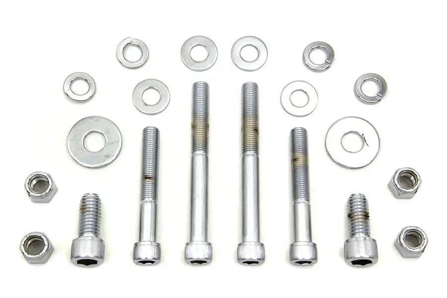 Chrome Engine Mount Allen Screw Set - V-Twin Mfg. 1