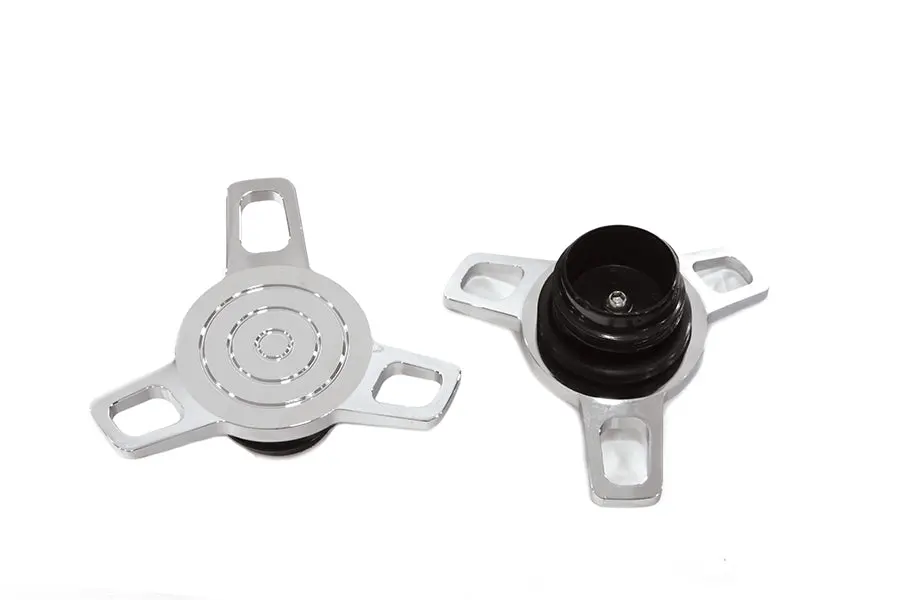 Spinner Style Vented And Non-Vented Gas Cap Set - V-Twin Mfg. 1
